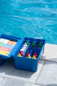 Pool water testing kit used by M&G Pool Services